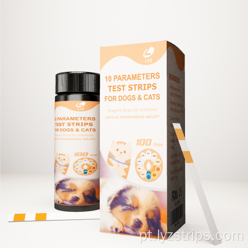 Tiras para teste de urina de veterinário de animais de estimação para cães e gatos